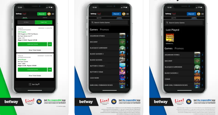 Betway приложение за мобилно казино